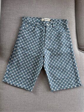MISBHV Blue Monogram Jacquard Shorts